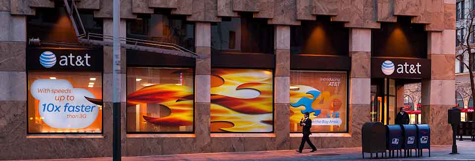 Pacific Color Signage, AT&T storefront in San Francisco